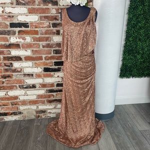 Rose Gold Sequin Prom dress